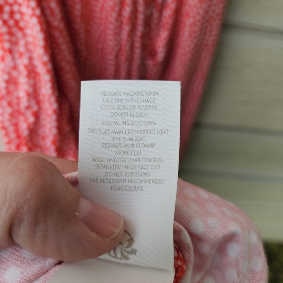 Boden Cassia red and white polka dot jersey knit midi wrap dress size 12 - Picture 8 of 8